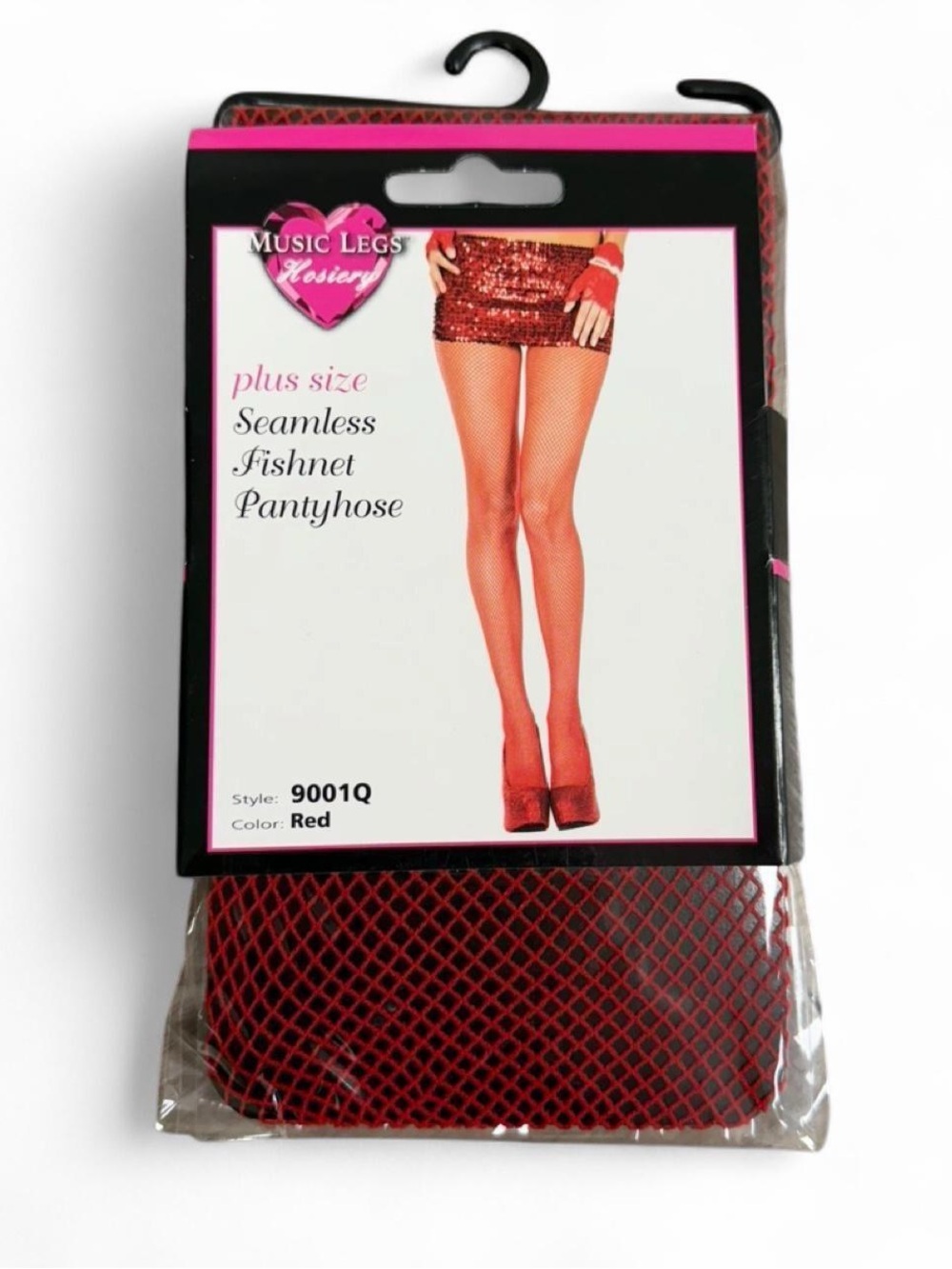 Y2K Deadstock 2000s music legs RED fishnet tights